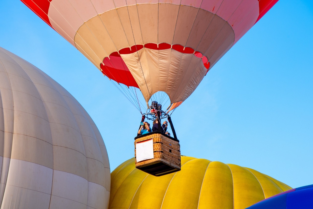 Heißluftballon start